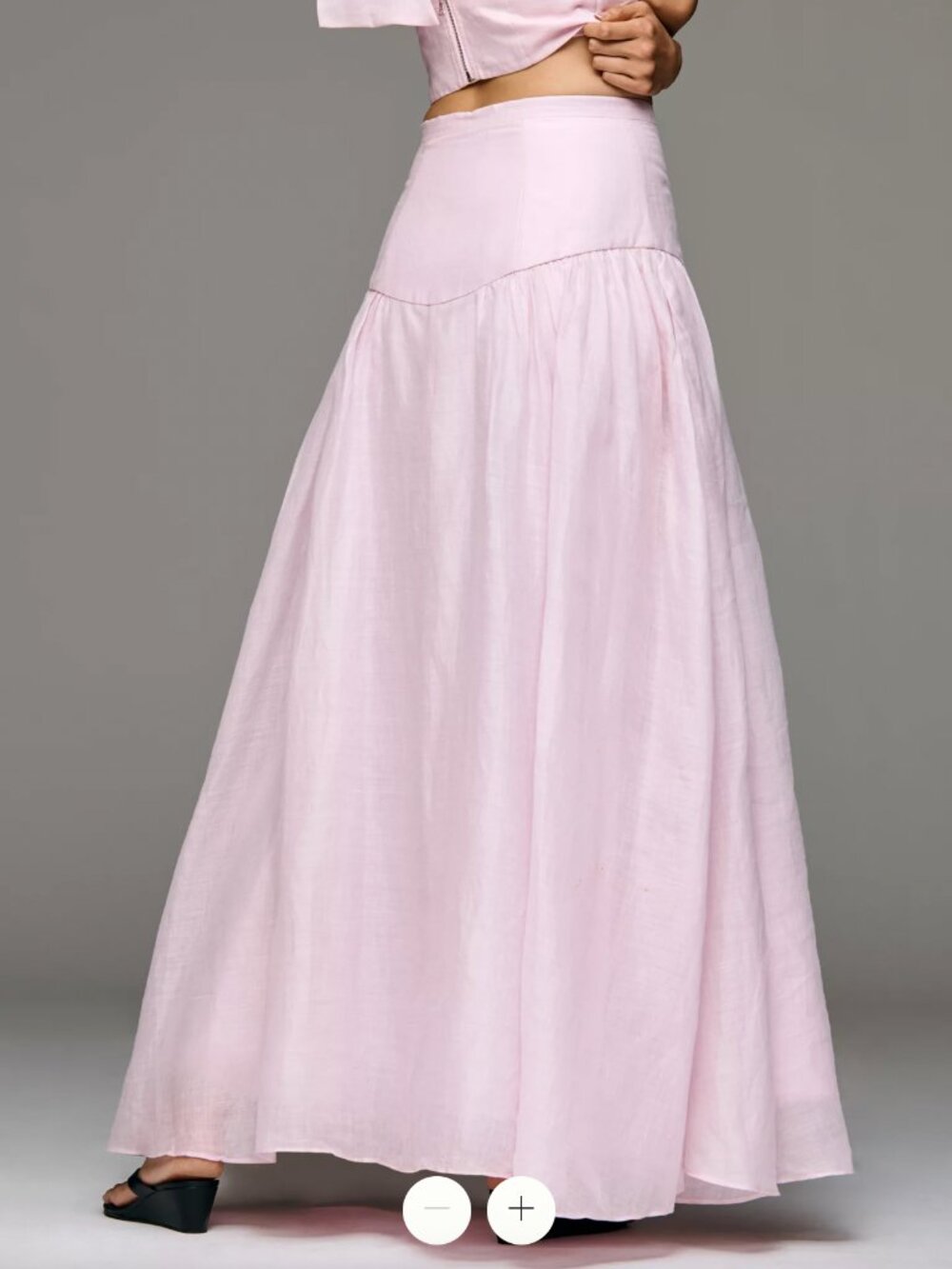 Bardot Amorette Basque-Waist Maxi Skirt